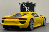 Porsche 918 Spyder Yellow - Welly 1:24 Diecast